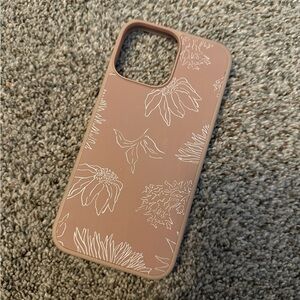 Target Tan Floral Phone Case Elegant Design